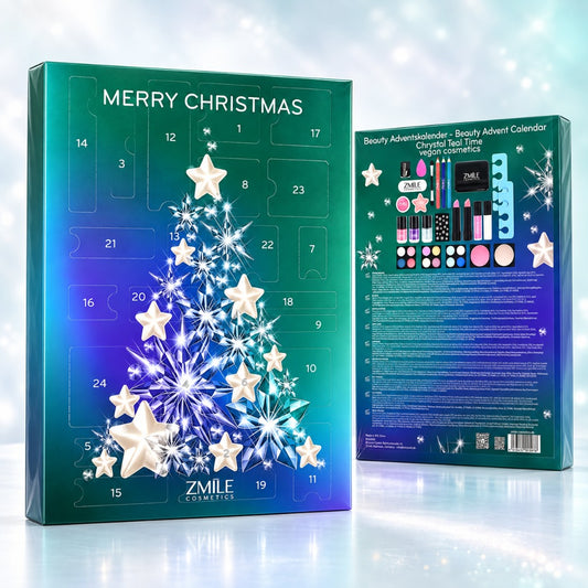 ZMILE Cosmetics Beauty Adventskalender Crystal Teal Time – 24 vegane Make-up-Überraschungen für Damen, Teal und Berry