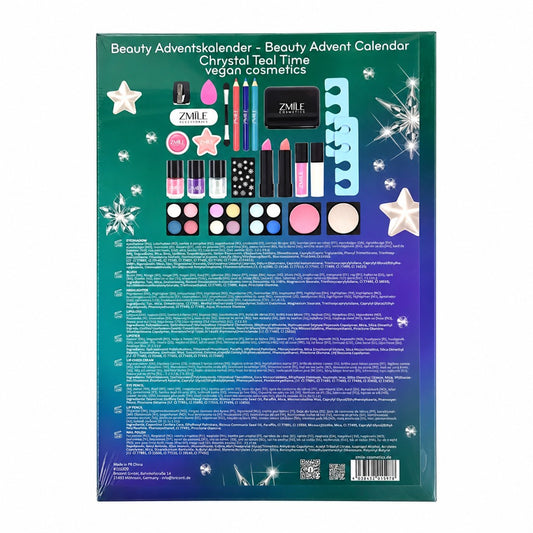 ZMILE Cosmetics Beauty Adventskalender Crystal Teal Time – 24 vegane Make-up-Überraschungen für Damen, Teal und Berry – Bild 2