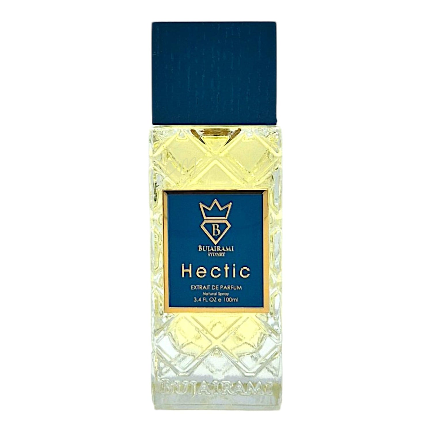 Bujairami Hectic Extrait de Parfum 100 ml Unisex Parfum mit Zitronatzitrone, kalabrischer Bergamotte, sizilianischer Orange, Neroli, Ingwer, Zimt, Ambroxan und Guajakholz