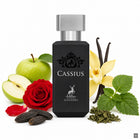 Maison Alhambra Cassius Eau de Parfum 100 ml – orientalisch würziger Herrenduft mit Muskatnuss, Rose und Vanille – Duftnoten