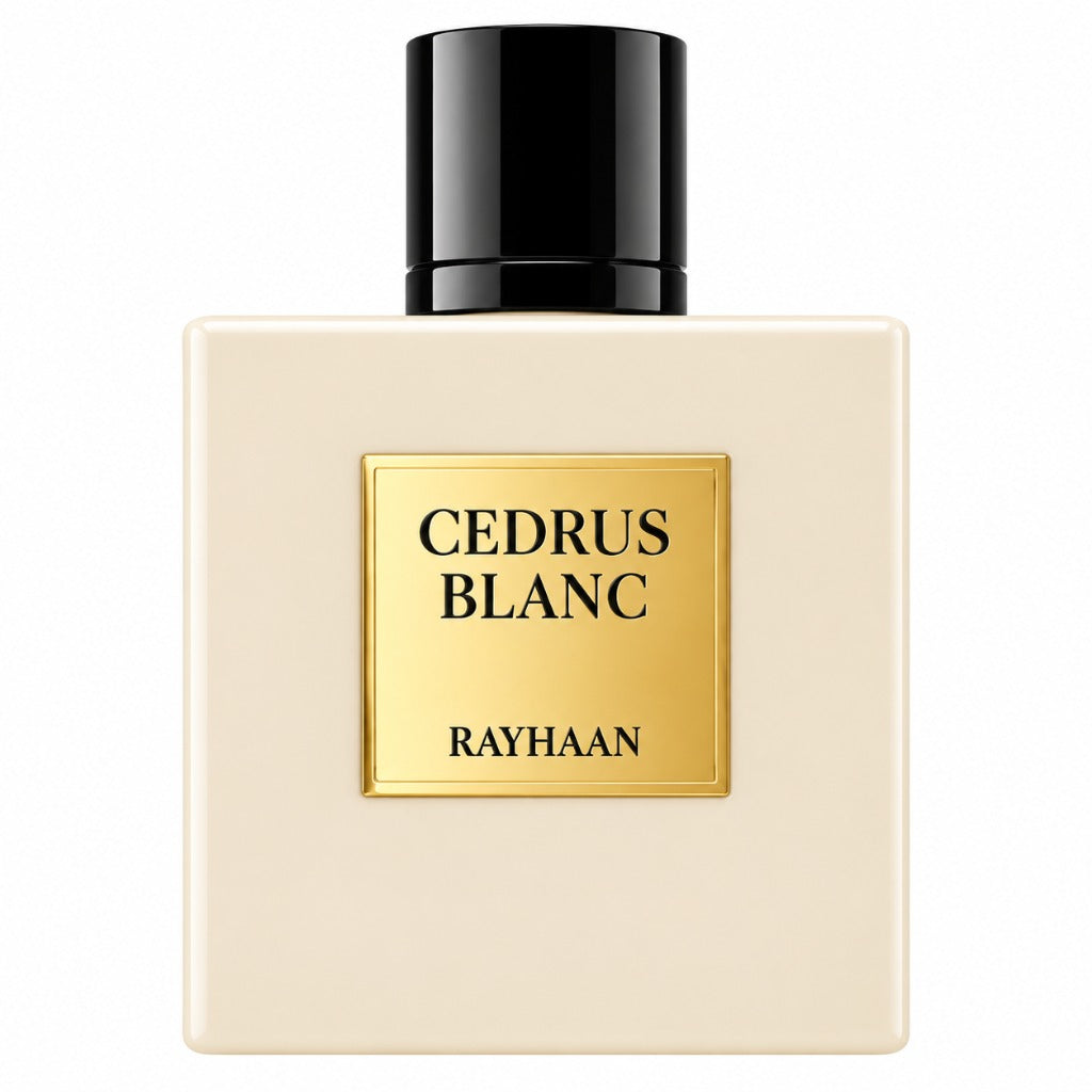 Rayhaan Cedrus Blanc Eau de Parfum 100 ml – frischer Unisex-Duft mit Bergamotte, Orange und Zedernholz