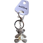 Da Meso Teddybär-Schlüsselanhänger mit Strass und Perle in Gold und Silber – elegantes Accessoire für Handtasche und Schlüsse – Bild 8