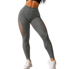 Damen Leggings Push Up Grau – High Waist Fitness Leggings Figurformend