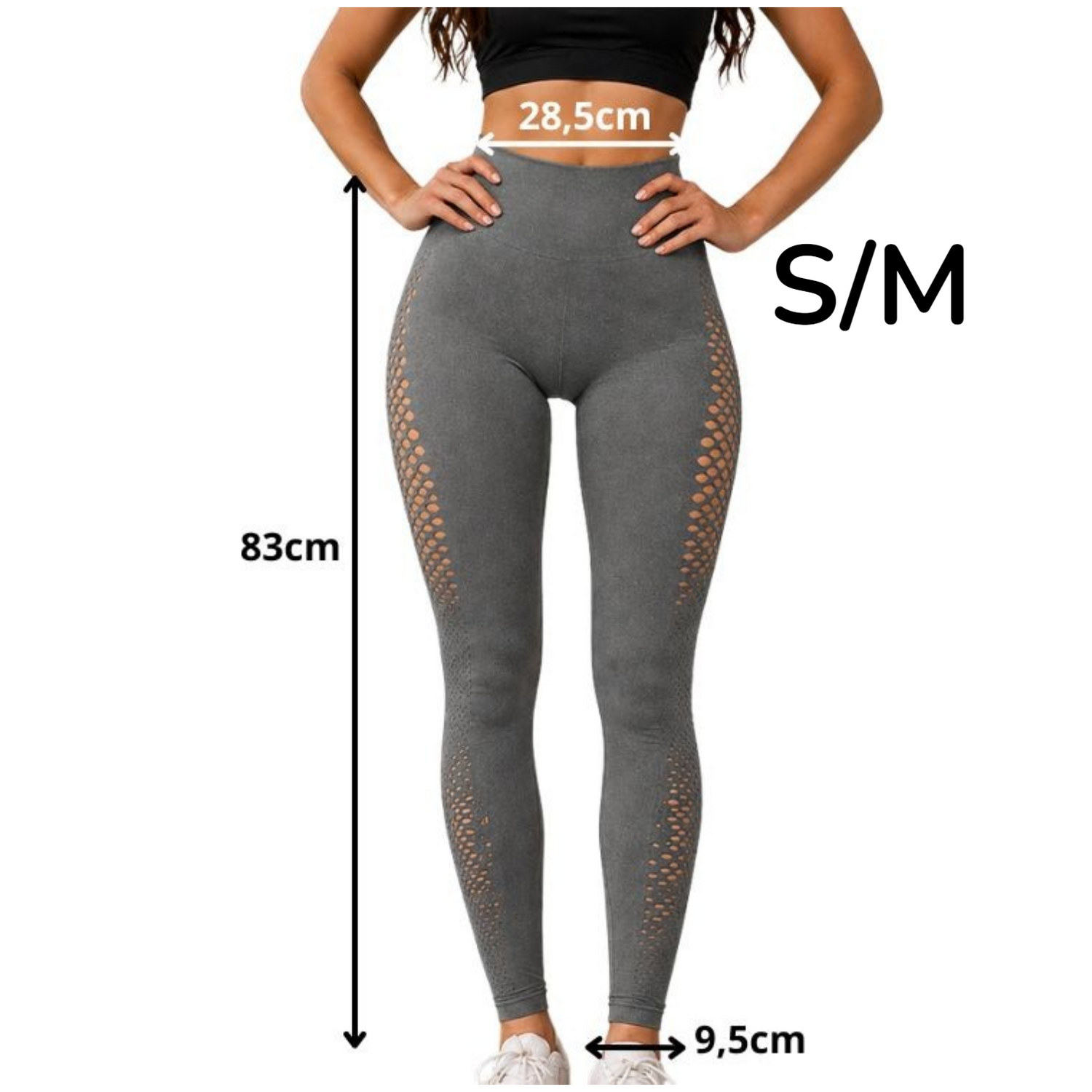 Damen Leggings Push Up Grau – High Waist Fitness Leggings Figurformend