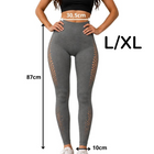 Damen Leggings Push Up Grau – High Waist Fitness Leggings Figurformend