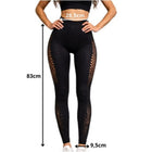 Damen Push Up Fitness Leggings Schwarz – High Waist Sportleggings figurformend