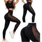 Damen Push Up Fitness Leggings Schwarz – High Waist Sportleggings figurformend