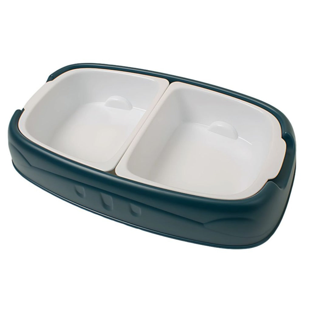 Doppelnapf rot 34,5 cm mit abnehmbaren Kunststoffschalen fuer Hunde und Katzen Futter- und Wassernapf – Bild 11