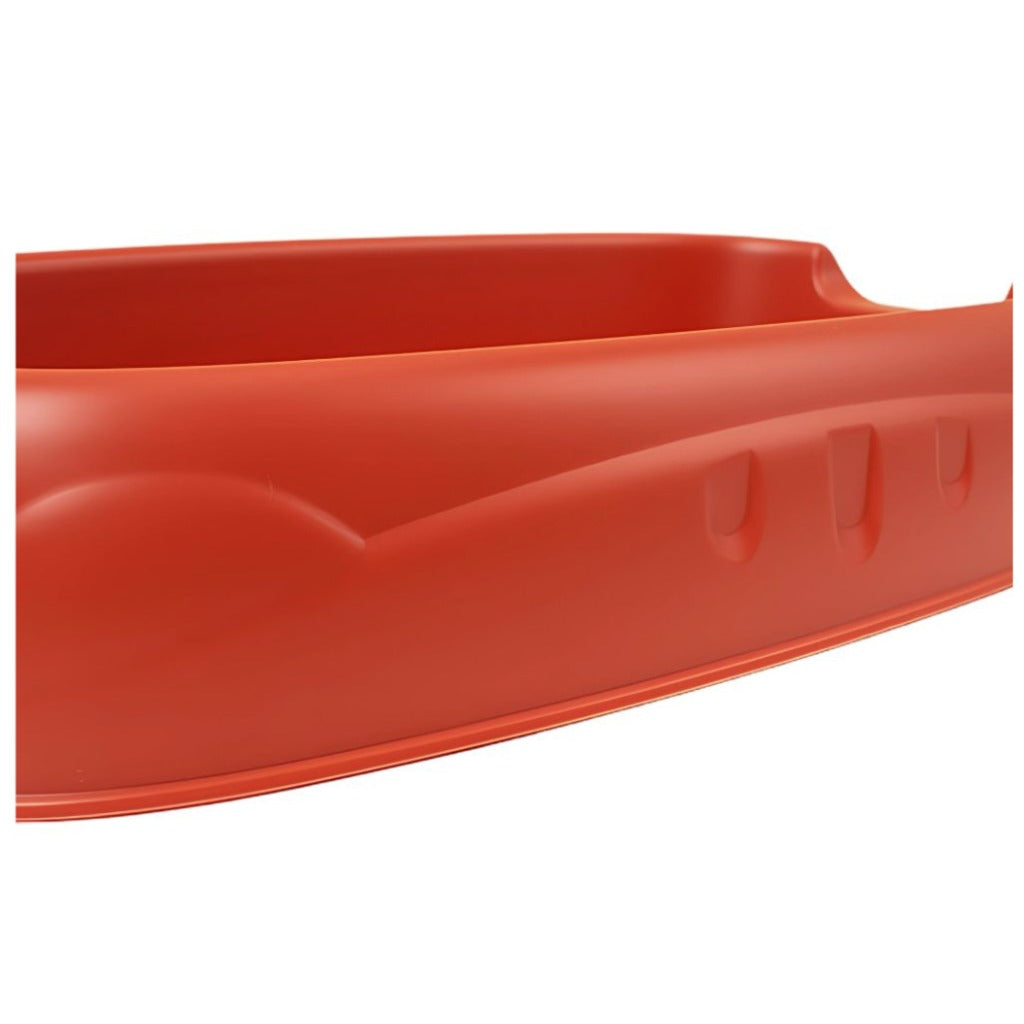 Doppelnapf rot 34,5 cm mit abnehmbaren Kunststoffschalen fuer Hunde und Katzen Futter- und Wassernapf – Bild 2