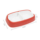 Doppelnapf rot 34,5 cm mit abnehmbaren Kunststoffschalen fuer Hunde und Katzen Futter- und Wassernapf – Bild 4