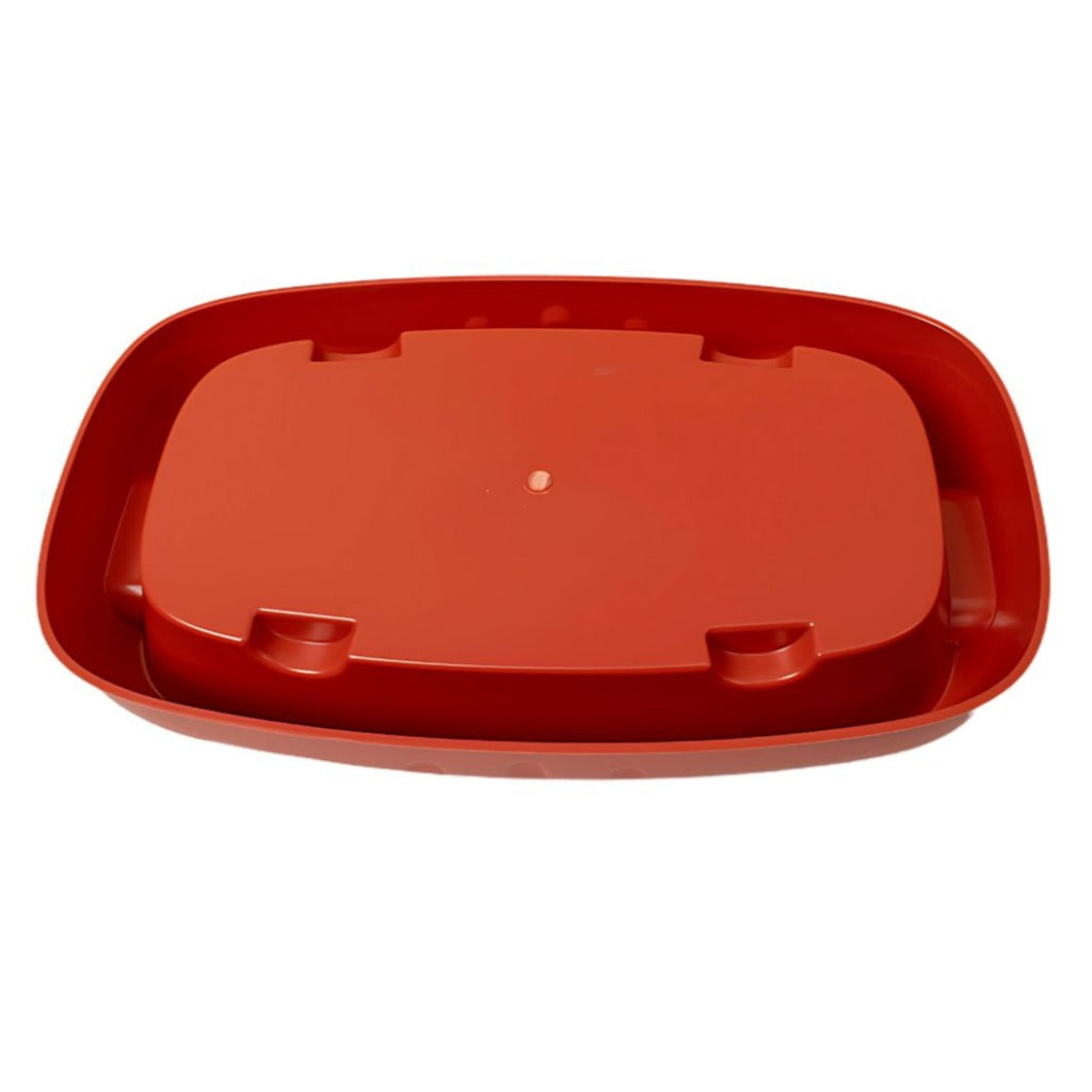 Doppelnapf rot 34,5 cm mit abnehmbaren Kunststoffschalen fuer Hunde und Katzen Futter- und Wassernapf – Bild 5