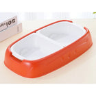 Doppelnapf rot 34,5 cm mit abnehmbaren Kunststoffschalen fuer Hunde und Katzen Futter- und Wassernapf – Bild 6