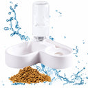 Doppelnapf mit Wasserspender – 2-in-1 Futter- & Trinknapf für Hunde & Katzen