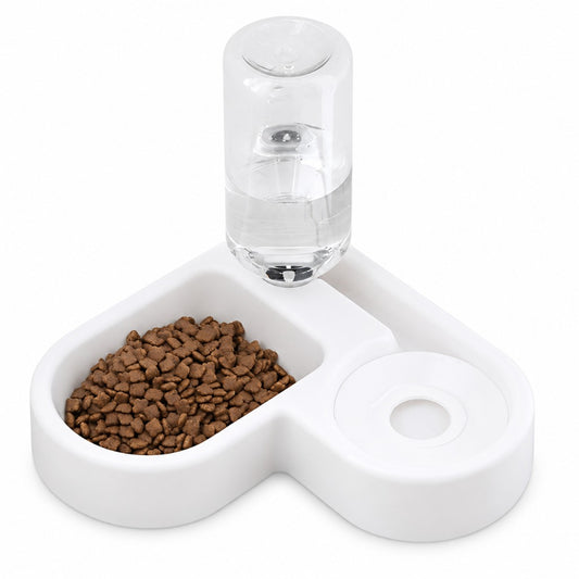 2-in-1 Doppelnapf mit 500-ml-Wasserspender – Futternapf und Tränke für Hunde und Katzen – Bild 2