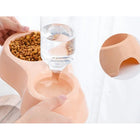 Doppelnapf mit Wasserspender für Hunde und Katzen – 2 Schalen, 450-ml-Flasche, 26 cm Breite, Kunststoff – Bild 7