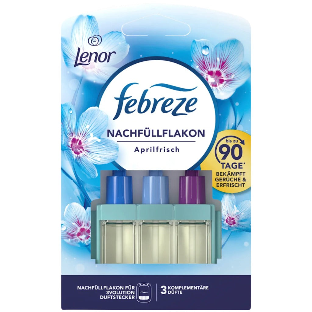 Febreze 3Volution Lenor Aprilfrisch Nachfüllpack 20 ml – elektrischer Raumduft-Nachfüller mit Frischeduft