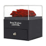 Ewige Rose in Geschenkbox mit Schmuck Halsketten Schublade