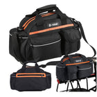 Fahrrad Gepäckträgertasche 15L schwarz – wasserdicht, 40x21,5x18 cm, mit Schulterriemen und Reflektor