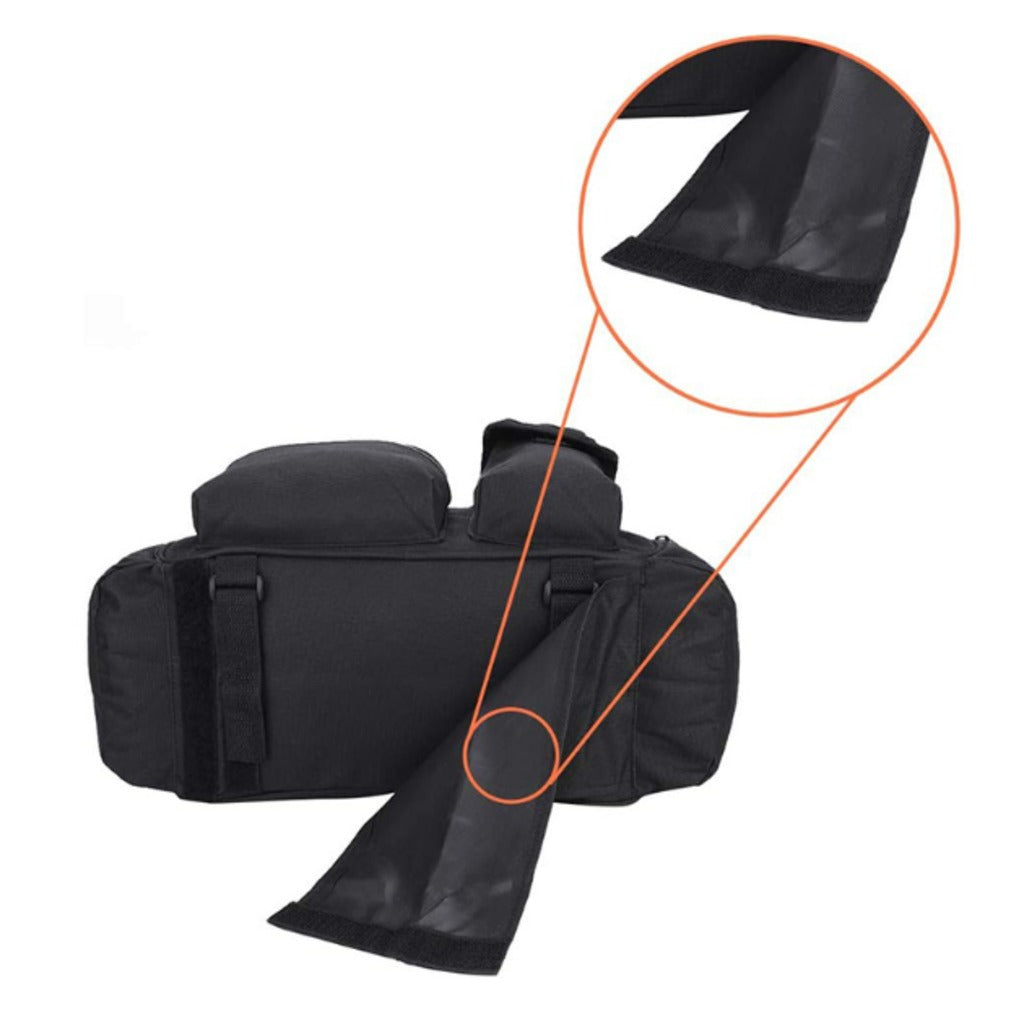 Fahrrad Gepäckträgertasche 15L schwarz – wasserdicht, 40x21,5x18 cm, mit Schulterriemen und Reflektor – Bild 3