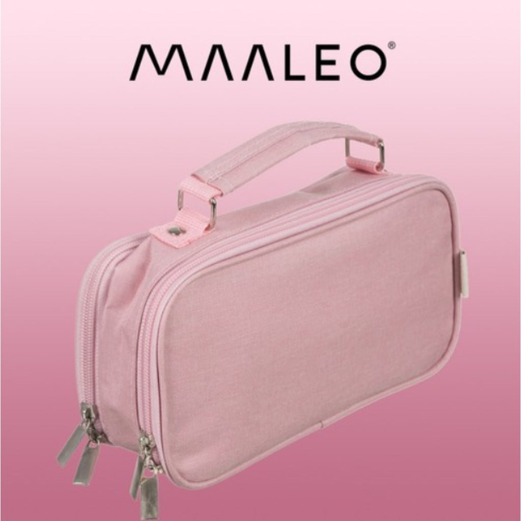 Maaleo Mädchen Federmäppchen rosa mit 2 Fächern 11x7x23 cm – Stiftetasche für Schule und Büro – Bild 3
