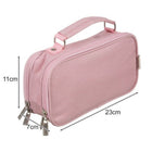 Maaleo Mädchen Federmäppchen rosa mit 2 Fächern 11x7x23 cm – Stiftetasche für Schule und Büro – Bild 4