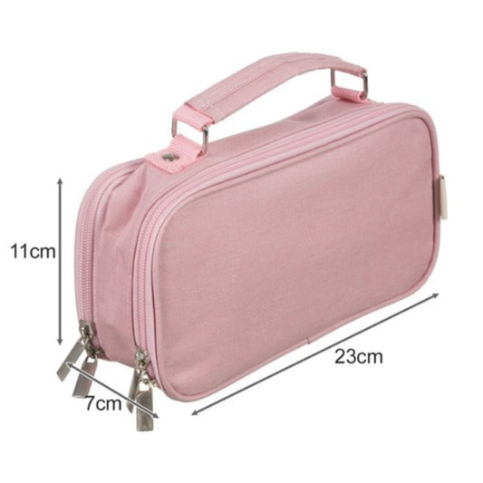 Maaleo Mädchen Federmäppchen rosa mit 2 Fächern 11x7x23 cm – Stiftetasche für Schule und Büro – Bild 4