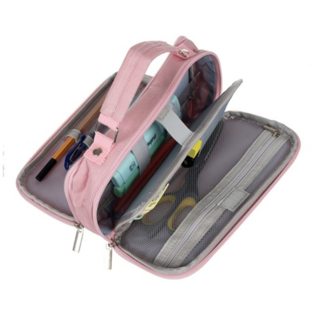 Maaleo Mädchen Federmäppchen rosa mit 2 Fächern 11x7x23 cm – Stiftetasche für Schule und Büro – Bild 6
