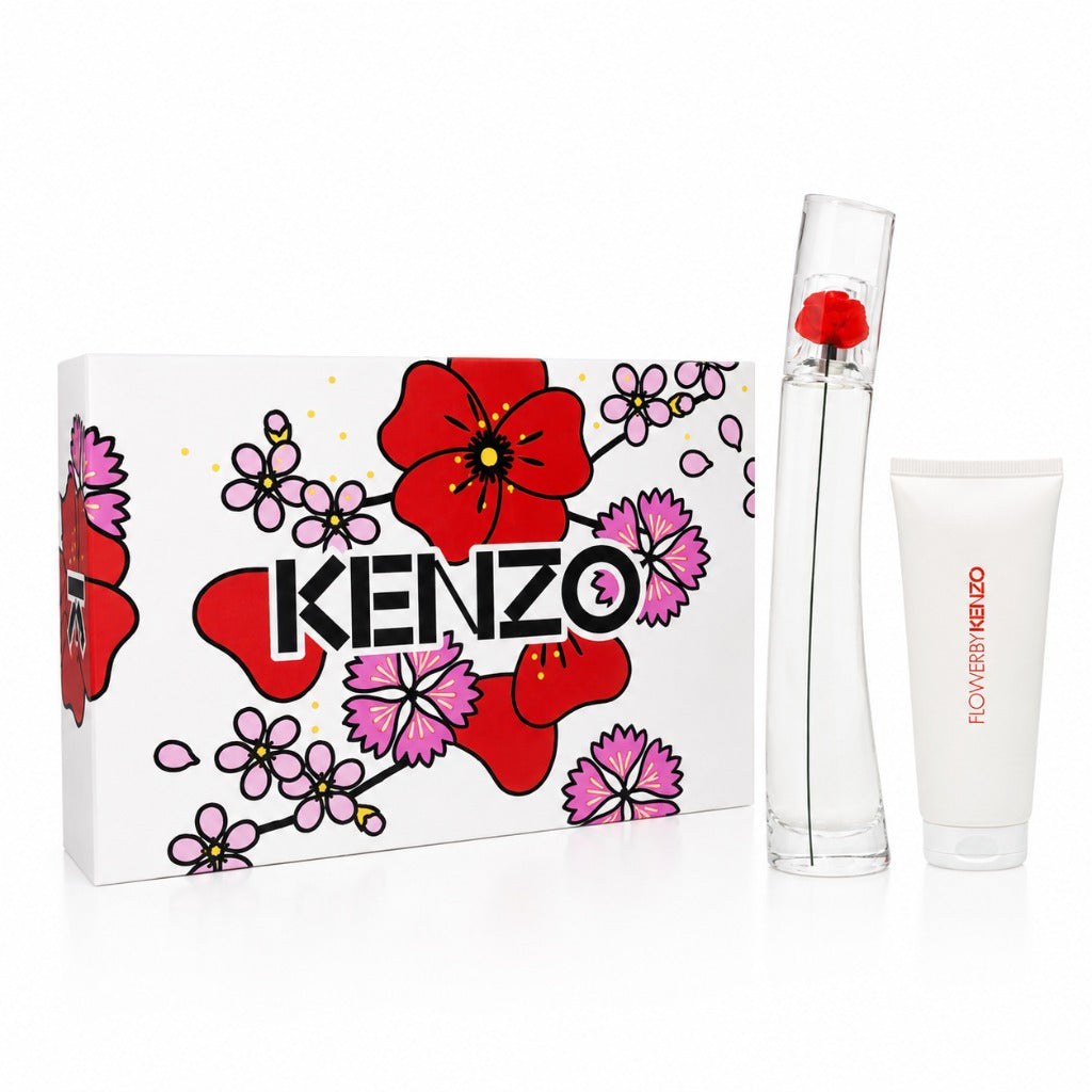 Kenzo Flower Eau de Parfum Set 3-teilig 50 ml – blumig-pudriger Damenduft mit Rose, Johannisbeere und Vanille – Bild 3