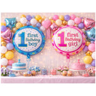 Folienballon 1. Geburtstag First Birthday 18 Zoll – Partydeko für Mädchen und Jungen – Bild 4