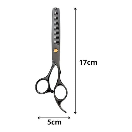 Professionelle Effilierschere aus Edelstahl Texturierende Friseurschere gerade 17 cm