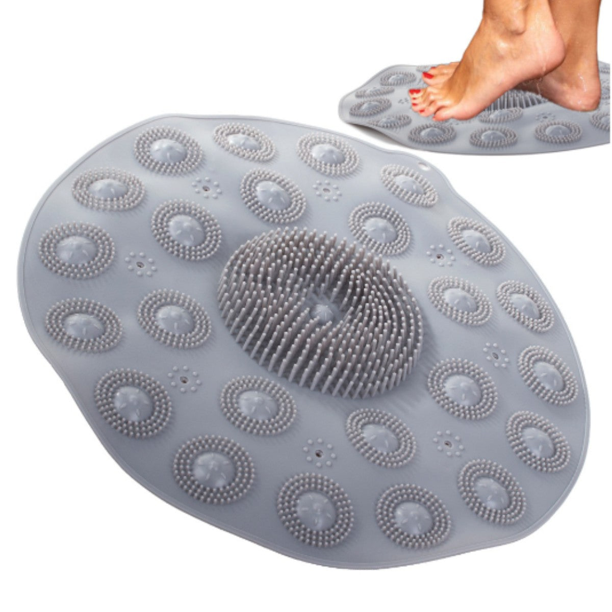 Fußmassagegerät Anti-Rutsch-Duschmatte Fußmassage & Reinigung – 37×2 cm