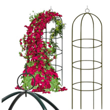 Gartenpergola 190 cm Metall Rankhilfe für Rosen, Kletterpflanzen & Blumen