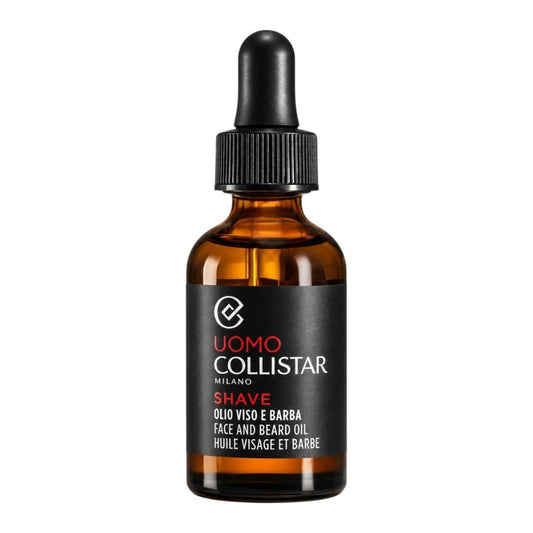Collistar Man Face and Beard Oil 30 ml – leichtes Herrenpflegeöl für Gesicht und Bart, alle Hauttypen