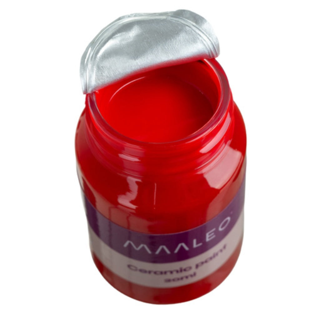 Maaleo Glas- und Keramikfarben-Set 12 x 20 ml – ofenfeste Glasmalfarben für Porzellan, Tassen und Teller, 12 Farben wasserfes – Bild 5