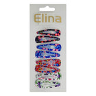 Haarclip Blumen 8er sort. Farben 4,5cm