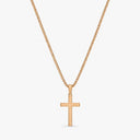 Halskette mit Kreuz-Anhänger Goldfarben 47 cm – Kreuzkette für Herren & Unisex