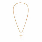 Herren Halskette mit Kreuz-Anhänger goldfarben 47 cm – elegante Kreuzkette Unisex – Bild 2
