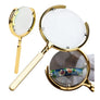 Handlupe 6-fach Vergrößerung Goldfarben – Leselupe 22 cm für Senioren & Hobby