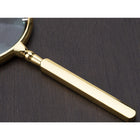 Handlupe 6-fach Vergrößerung goldfarben 22 cm – Leselupe mit Glaslinse und Metallrahmen für Senioren und Hobby – Bild 5