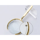 Handlupe 6-fach Vergrößerung goldfarben 22 cm – Leselupe mit Glaslinse und Metallrahmen für Senioren und Hobby – Bild 6