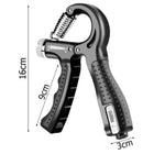 Verstellbarer Handtrainer 10–60 kg mit Zähler, schwarz – Griffkrafttrainer für Hände, Finger und Unterarme, Höhe 16 cm – Bild 5