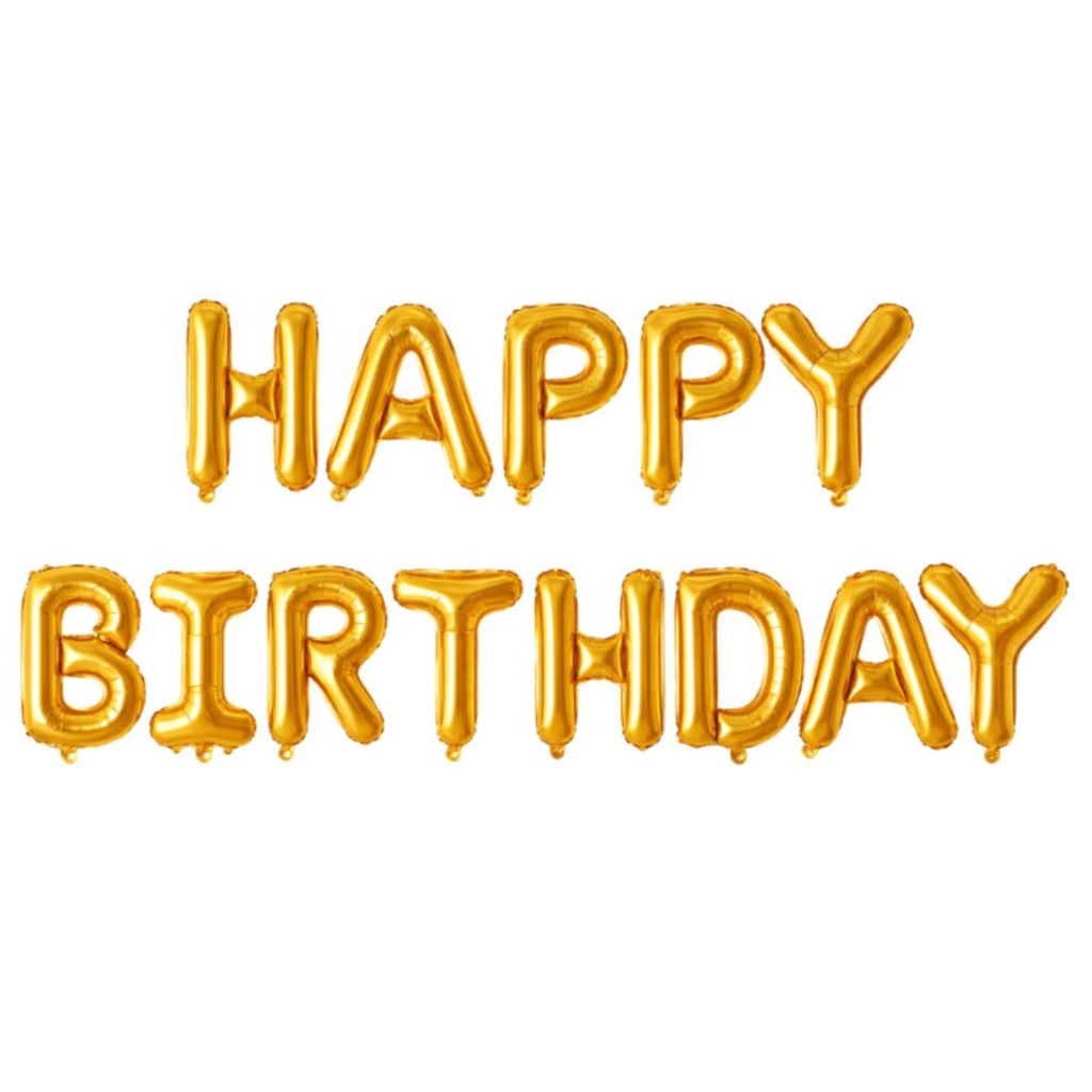 Happy Birthday Folienballon Girlande Rosa 13 Buchstaben ca. 36 cm Geburtstagsdeko zum Aufhängen – Bild 2
