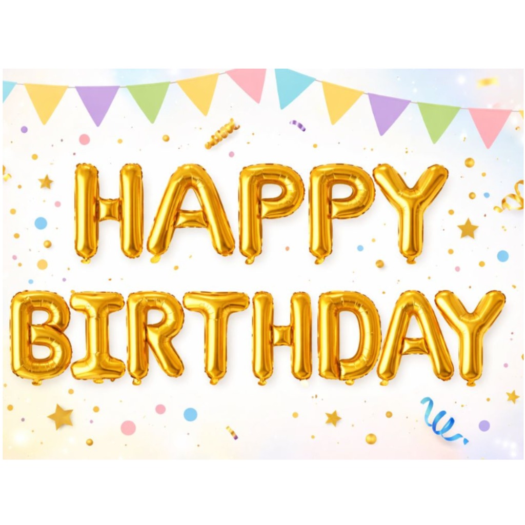 Happy Birthday Folienballon Girlande Rosa 13 Buchstaben ca. 36 cm Geburtstagsdeko zum Aufhängen – Bild 3
