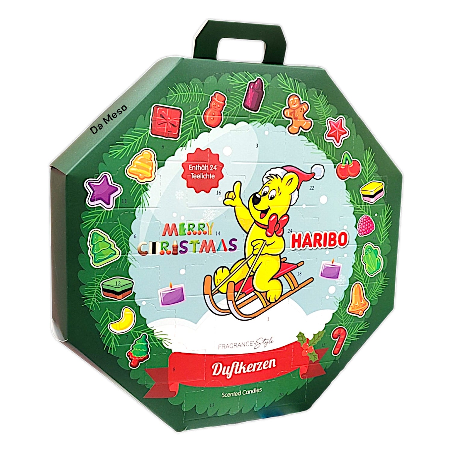 Haribo Adventskalender Duftkerze Teelichter 2024