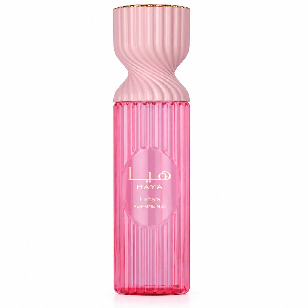 Lattafa Haya Perfume Mist 250 ml – fruchtig-blumiger Damenduft mit Champagner, Rose, Gardenie und Amber
