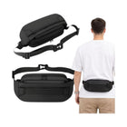 Herren Gürteltasche Hüfttasche Schwarz – Verstellbare Sporttasche