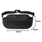 Herren Gürteltasche Hüfttasche Schwarz – Verstellbare Sporttasche