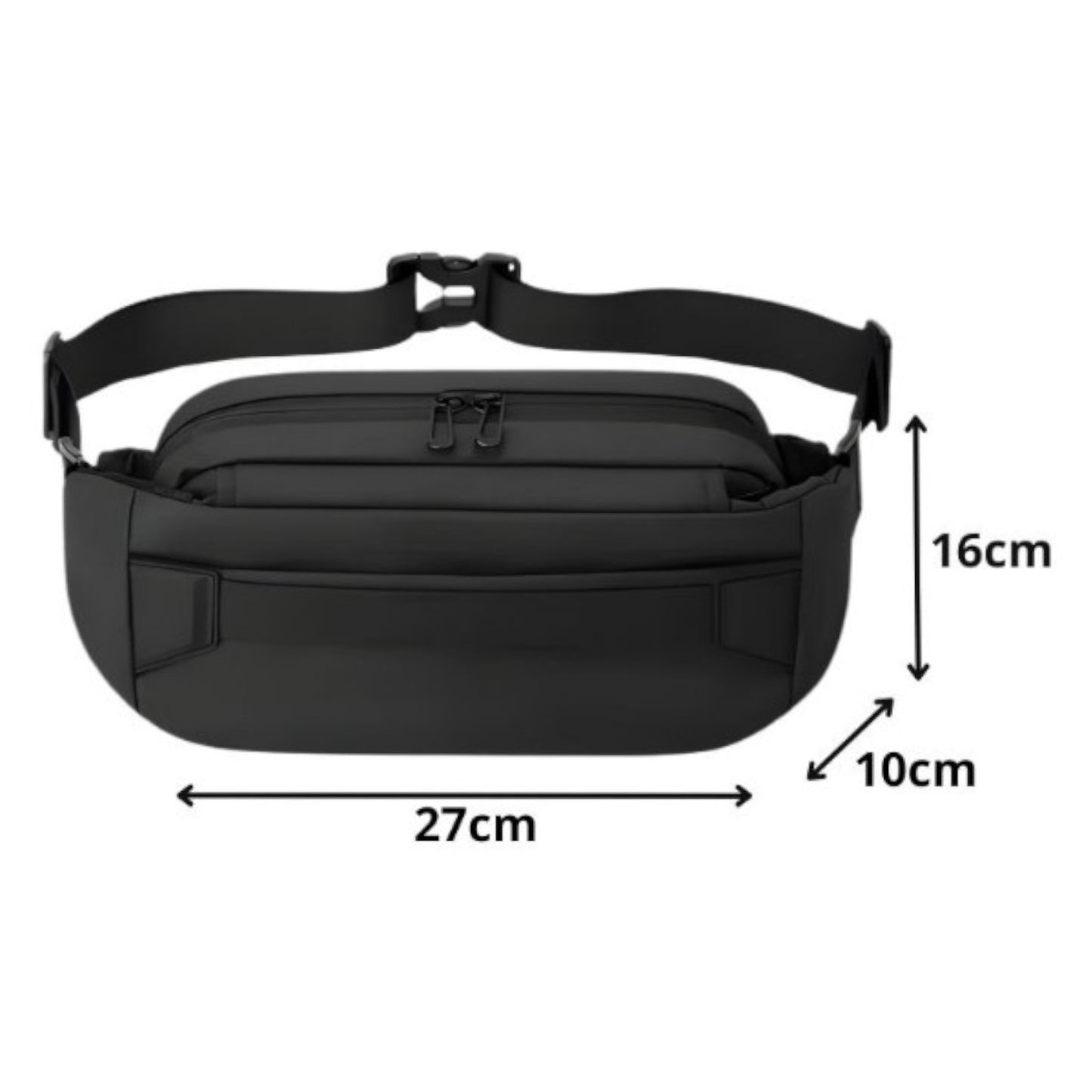 Herren Gürteltasche Hüfttasche Schwarz – Verstellbare Sporttasche