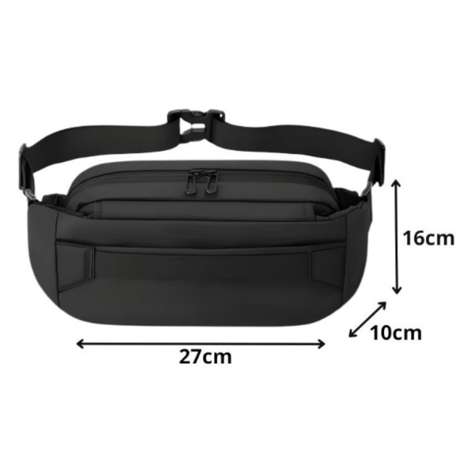 Herren Gürteltasche Hüfttasche Schwarz – Verstellbare Sporttasche