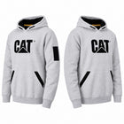 CAT Caterpillar Herren Hoodie Lightweight Tech Kapuzenpullover 100 % Baumwolle mit S3-Kabelführung und Kängurutasche – Bild 2